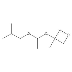 3-Methyl-3-[1-(2-methylpropoxy)ethoxy]oxetane结构式