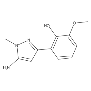 2-(5-amino-1-methyl-1H-pyrazol-3-yl)-6-methoxyphenol Structure
