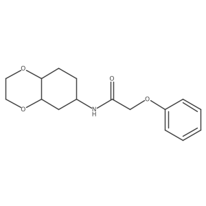 N-(octahydrobenzo[b][1,4]dioxin-6-yl)-2-phenoxyacetamide结构式