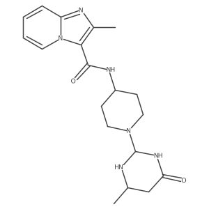 2-methyl-N-[1-(4-methyl-6-oxo-1,3-diazinan-2-yl)piperidin-4-yl]imidazo[1,2-a]pyridine-3-carboxamide结构式