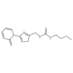 1-(2-methoxyethyl)-3-[[3-(2-oxo-3H-pyridin-3-yl)-1,2,4-oxadiazol-5-yl]methyl]urea结构式