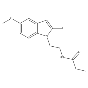 Propanamide,n-[2-(2-iodo-5-methoxy-1h-indol-1-yl)ethyl]-结构式