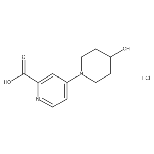 4-(4-Hydroxypiperidin-1-yl)pyridine-2-carboxylic acid hydrochloride结构式