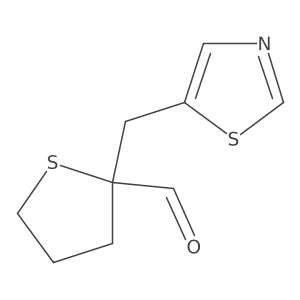 2-(1,3-Thiazol-5-ylmethyl)thiolane-2-carbaldehyde Structure