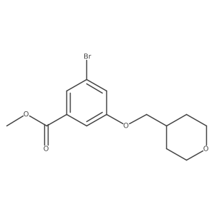 3-Bromo-5-(tetrahydropyran-4-ylmethoxy)-benzoic acid methyl ester结构式