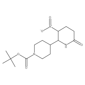 tert-Butyl 4-(3-nitro-6-oxopiperidin-2-yl)piperidine-1-carboxylate结构式