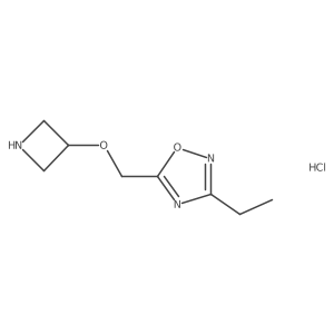 5-[(Azetidin-3-yloxy)methyl]-3-ethyl-1,2,4-oxadiazole hydrochloride结构式