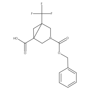 rac-(1R,5S)-3-[(benzyloxy)carbonyl]-5-(trifluoromethyl)-3-azabicyclo[3.1.0]hexane-1-carboxylic acid Structure