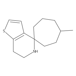5-methyl-6',7'-dihydro-5'H-spiro[cycloheptane-1,4'-thieno[3,2-c]pyridine] Structure