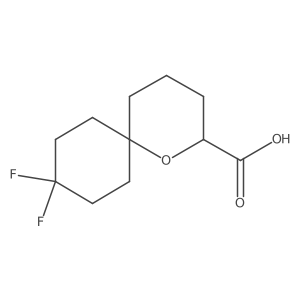 9,9-Difluoro-1-oxaspiro[5.5]undecane-2-carboxylicacid Structure
