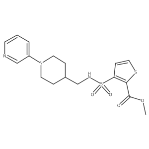 methyl 3-(N-((1-(pyridin-3-yl)piperidin-4-yl)methyl)sulfamoyl)thiophene-2-carboxylate Structure