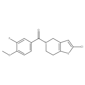 (2-chloro-6,7-dihydrothieno[3,2-c]pyridin-5(4H)-yl)(3-fluoro-4-methoxyphenyl)methanone结构式