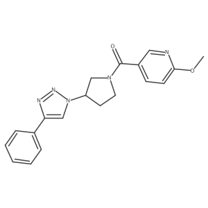 (6-methoxypyridin-3-yl)(3-(4-phenyl-1H-1,2,3-triazol-1-yl)pyrrolidin-1-yl)methanone Structure