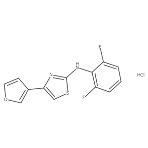 N-(2,6-difluorophenyl)-4-(furan-3-yl)thiazol-2-amine hydrochloride结构式
