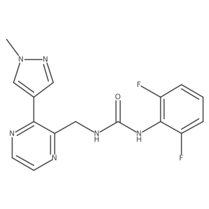 3-(2,6-difluorophenyl)-1-{[3-(1-methyl-1H-pyrazol-4-yl)pyrazin-2-yl]methyl}urea Structure