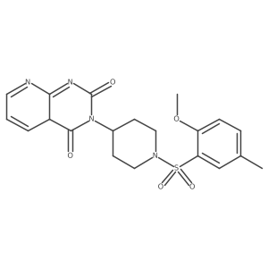 3-[1-(2-methoxy-5-methylphenyl)sulfonylpiperidin-4-yl]-4aH-pyrido[2,3-d]pyrimidine-2,4-dione结构式