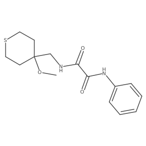 N1-((4-methoxytetrahydro-2H-thiopyran-4-yl)methyl)-N2-phenyloxalamide结构式