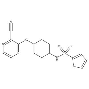 N-((1r,4r)-4-((3-cyanopyrazin-2-yl)oxy)cyclohexyl)thiophene-2-sulfonamide Structure