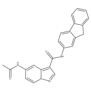 5-acetamido-N-(9H-fluoren-2-yl)pyrazolo[1,5-a]pyridine-3-carboxamide结构式