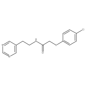 2-(4-chlorophenoxy)-N-(2-(pyrimidin-5-yl)ethyl)acetamide Structure