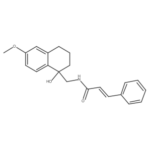 N-((1-hydroxy-6-methoxy-1,2,3,4-tetrahydronaphthalen-1-yl)methyl)cinnamamide结构式
