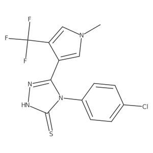 4-(4-chlorophenyl)-5-[1-methyl-4-(trifluoromethyl)-1H-pyrrol-3-yl]-4H-1,2,4-triazole-3-thiol Structure
