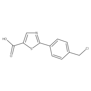 2-[4-(Chloromethyl)phenyl]-1,3-thiazole-5-carboxylic acid结构式