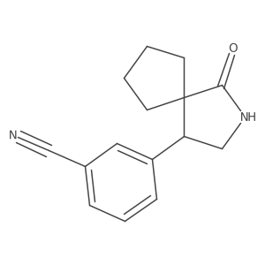 3-{1-Oxo-2-azaspiro[4.4]nonan-4-yl}benzonitrile结构式