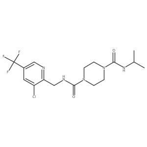 N1-{[3-chloro-5-(trifluoromethyl)pyridin-2-yl]methyl}-N4-(propan-2-yl)piperazine-1,4-dicarboxamide结构式