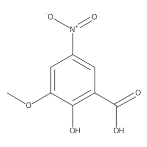 2-Hydroxy-3-methoxy-5-nitrobenzoic acid Structure