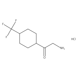 2-Amino-1-[4-(trifluoromethyl)cyclohexyl]ethan-1-one hydrochloride Structure