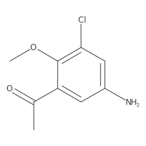 1-(5-Amino-3-chloro-2-methoxyphenyl)ethan-1-one Structure