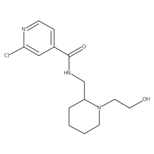 2-chloro-N-{[1-(2-hydroxyethyl)piperidin-2-yl]methyl}pyridine-4-carboxamide Structure