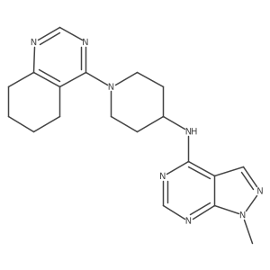 N-{1-methyl-1H-pyrazolo[3,4-d]pyrimidin-4-yl}-1-(5,6,7,8-tetrahydroquinazolin-4-yl)piperidin-4-amine结构式
