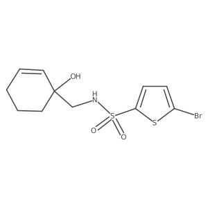 5-bromo-N-[(1-hydroxycyclohex-2-en-1-yl)methyl]thiophene-2-sulfonamide Structure