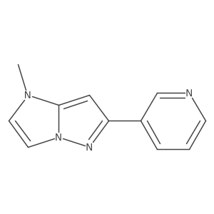 1-methyl-6-(3-pyridyl)imidazo[1,2-b]pyrazole结构式