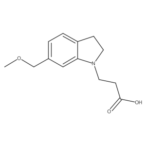 3-(6-(Methoxymethyl)indolin-1-yl)propanoic acid结构式