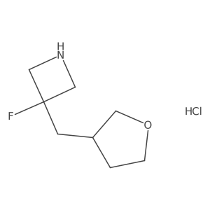 3-Fluoro-3-[(oxolan-3-yl)methyl]azetidine hydrochloride结构式