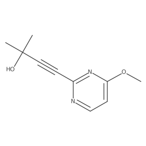 4-(4-Methoxypyrimidin-2-yl)-2-methylbut-3-yn-2-ol结构式