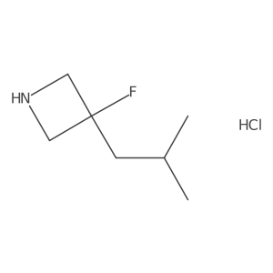 3-Fluoro-3-(2-methylpropyl)azetidine hydrochloride结构式