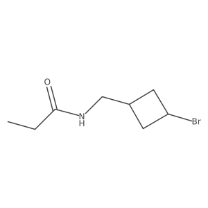 N-[(3-bromocyclobutyl)methyl]propanamide结构式
