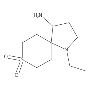 4-Amino-1-ethyl-8lambda6-thia-1-azaspiro[4.5]decane-8,8-dione Structure
