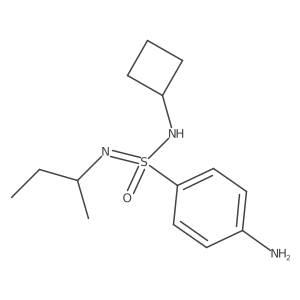 4-amino-N-(butan-2-yl)-N-cyclobutylbenzene-1-sulfonoimidamide结构式