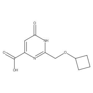 2-(Cyclobutoxymethyl)-6-oxo-1,6-dihydropyrimidine-4-carboxylic acid Structure