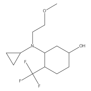 3-[Cyclopropyl(2-methoxyethyl)amino]-4-(trifluoromethyl)cyclohexan-1-ol结构式