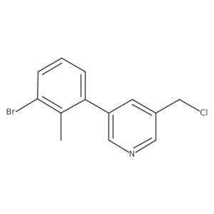 3-(3-Bromo-2-methylphenyl)-5-(chloromethyl)pyridine Structure