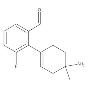 2-(4-Amino-4-methylcyclohex-1-en-1-yl)-3-fluorobenzaldehyde Structure
