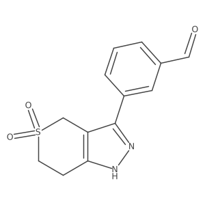 3-{5,5-dioxo-2H,4H,6H,7H-5lambda6-thiopyrano[4,3-c]pyrazol-3-yl}benzaldehyde结构式