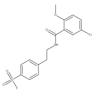 4-[2-[(5-Chloro-2-methoxybenzoyl)amino]ethyl]benzenesulfonyl fluoride Structure