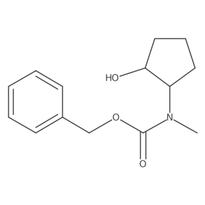 benzyl N-[(1R,2R)-2-hydroxycyclopentyl]-N-methyl-carbamate Structure